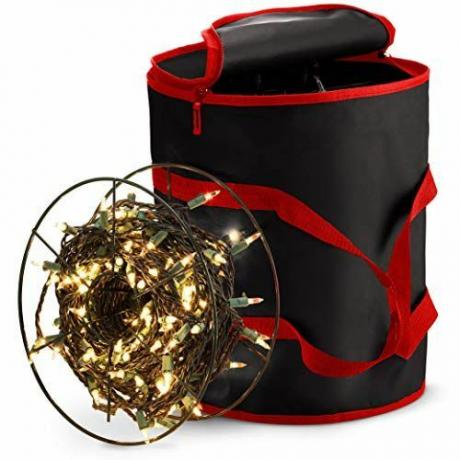 Hochwertige Aufbewahrungstasche für Weihnachtslichter mit Metallrollen