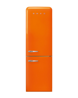 Smeg 11,7 куб. Футів Нижній холодильник, помаранчевий