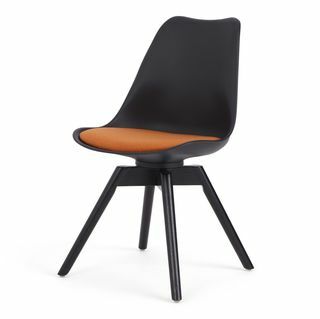 „Thelma“ biuro kėdė, juoda ir oranžinė