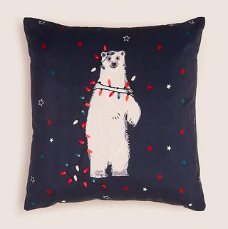 Оксамитова полярний ведмідь невелика різдвяна подушка