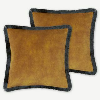Kili Set of 2 Fringed Velvet Cushions