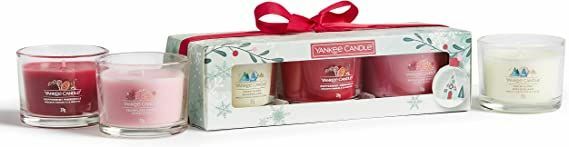 Yankee Candle Geschenkset | 3 mit Duft gefüllte Votivkerzen | Schneekugel-Wunderland-Kollektion | Perfekte Geschenke für Frauen