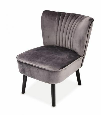 Оксамитове крісло Aldi сірого кольору