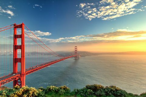 De Golden Gate Bridge San Francisco, Californië.