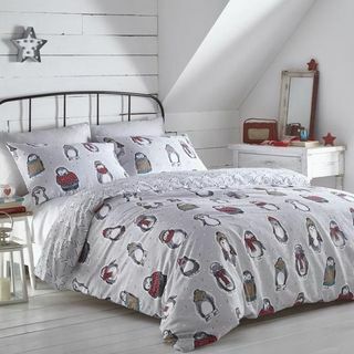 Рождественский комплект постельного белья Snowy Penguins Multi