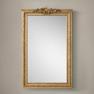 Зеркало с позолотой Fleur-De-Lys - 35 дюймов x 56 дюймов; 90,5 фунтов.