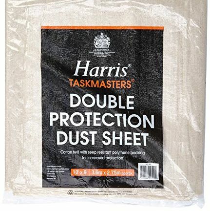 Harris Contractor, sábana para polvo de algodón de 12 pies x 9 pies