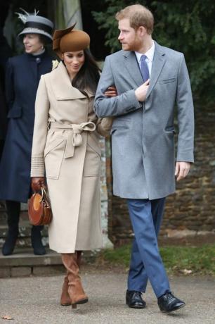 Prinz Harry Meghan Markle am Weihnachtstag der Kirche in Sandringham