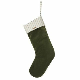 Божићна баршунаста чарапа у зеленој боји