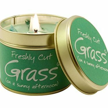 Lily Flame Cut Grass Tin, Green, l x 7.7cm w x 6.6cm h