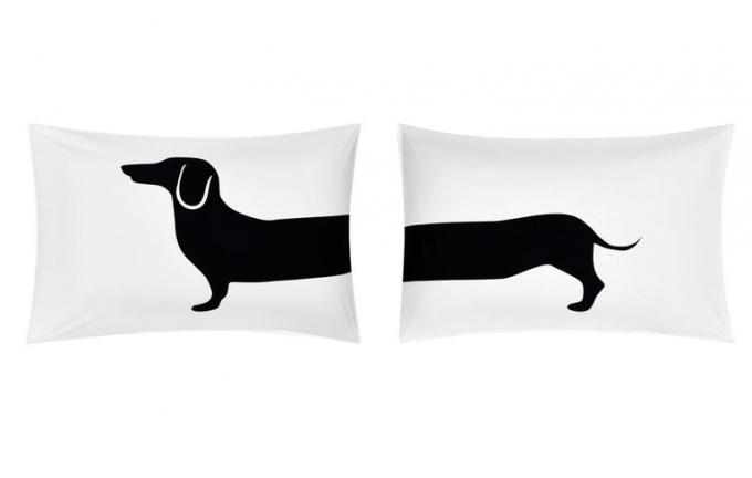 John Lewis Dog Print Novelty Pillowcase, Pair