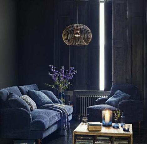 Bleu, Chambre, Design d'intérieur, Salon, Meubles, Canapé, Lampe, Mur, Purple, Accueil, 