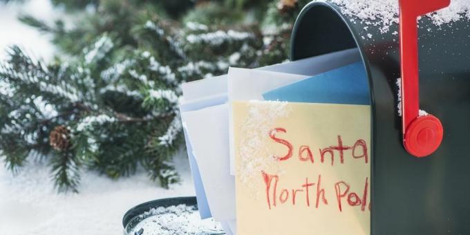 list do Świętego Mikołaja w skrzynce pocztowej