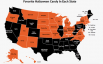 На этой карте показаны самые популярные конфеты по штатам