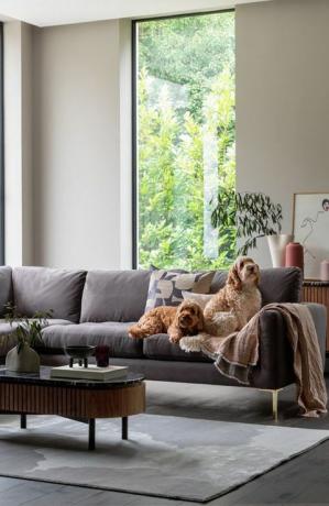 åben plan stue med naturligt lys og heals eton sofa