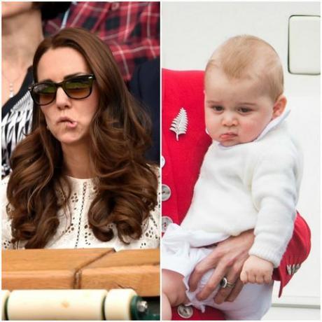 Kate Middleton princas George'as juokingi veidai