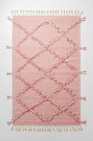 Różowy wełniany dywan Blanca 