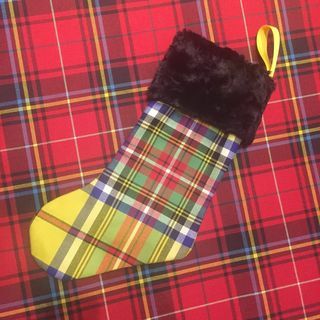 タータンクリスマスの靴下