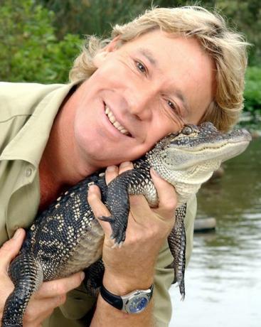 Krokodilų medžiotojas Steve'as Irwinas