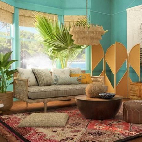 Obývací pokoj, Pokoj, Interiérový design, Zelená, Nábytek, Tyrkysová, Aqua, Zeď, Hnědá, Stůl, 