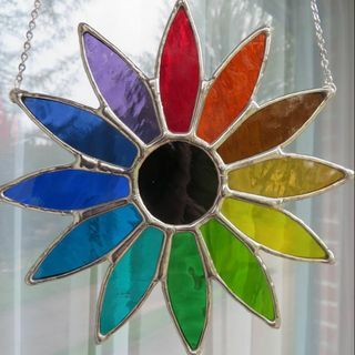  Rainbow Flower Suncatcher
