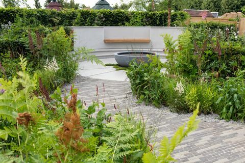 Зелената градина на югозападната вода - RHS Hampton Court Palace Flower Show 2018