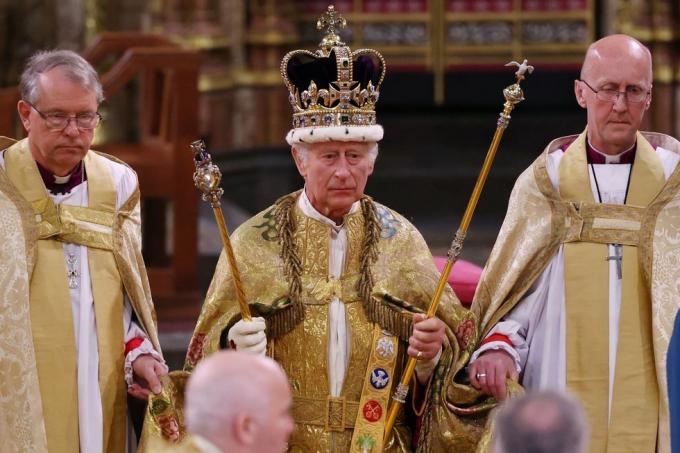 Majestățile lor regele Carol al III-lea și regina Camilla ziua încoronării