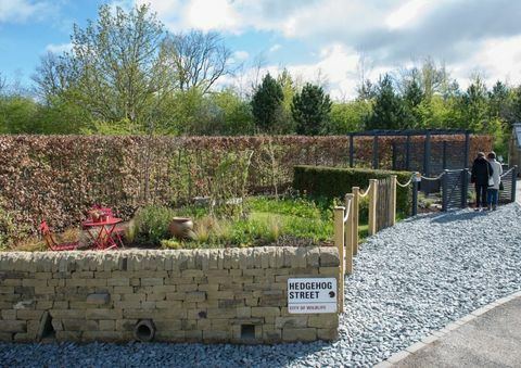 Pirmasis nuolatinis Hedgehog Street sodas Jungtinėje Karalystėje buvo pristatytas RHS Harlow Carr mieste, Šiaurės Jorkšyre.