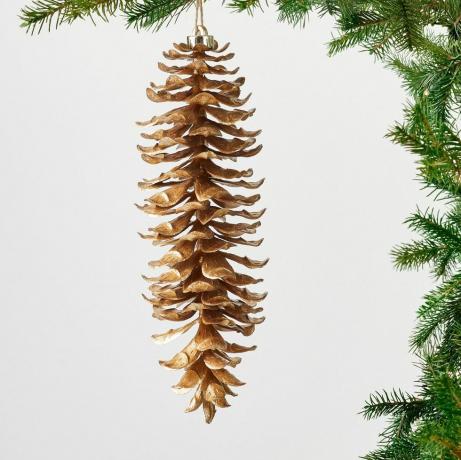 Overdimensjonert forgylt pinecone Ornament