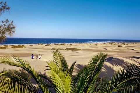 Sanddyner i Maspalomas, Gran Canaria, Kanariøyene, Spania
