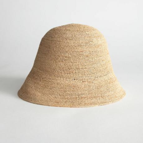 Соломенная шляпа-ведро