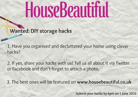 House Beautiful DIY-opslaghacks