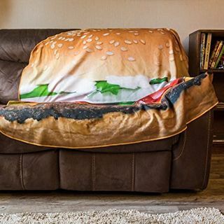 Calhoun Realistic Food Novelty Throw Blanket (Hamburger)