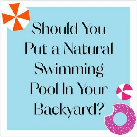 vai jums vajadzētu ievietot dabisku peldbaseinu savā pagalmā