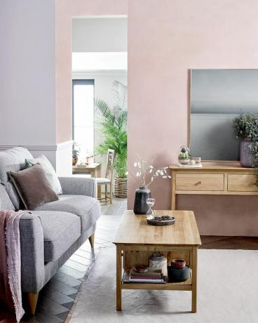 petit salon aux murs clairs et meubles en bois