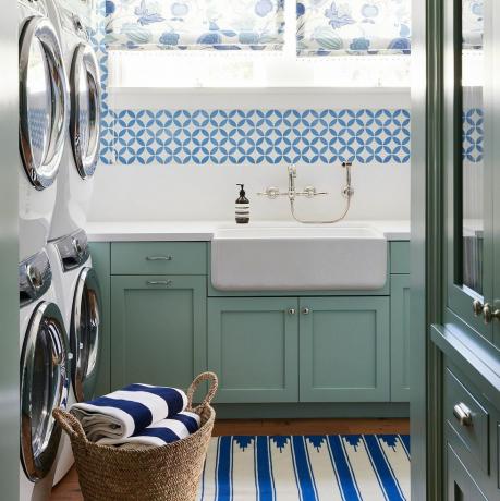 Blaue Waschküche