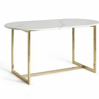 Jedilna miza Vivien 6 sedežev z marmornim efektom 