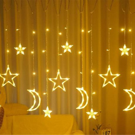 Luces de cadena de cortina LED Moon Star