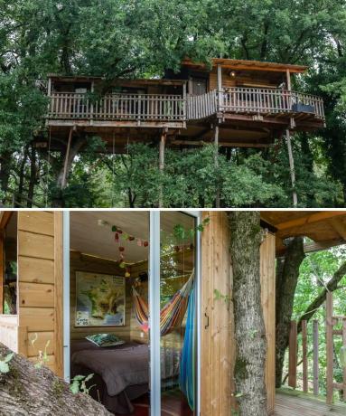 Airbnb treehouse Franciaország