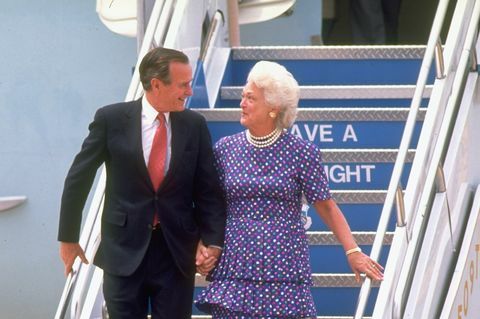 George Bush und Barbara Bush 1989