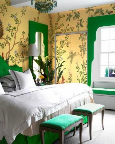 camera da letto verde