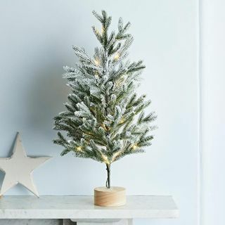 60cm verschneiter vorbeleuchteter Mini-Weihnachtsbaum