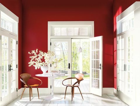 Nábytok, izba, červená, interiérový dizajn, nehnuteľnosť, stôl, stolička, budova, podlaha, okno, 