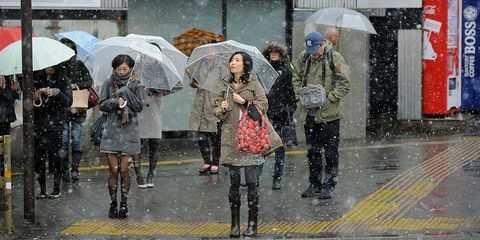 Winter, Regenschirm, Streetfashion, Regen, Niederschlag, Schnappschuss, Stiefel, Frost, Nieselregen, Schnee, 