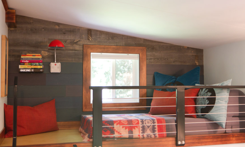 Dřevo, pokoj, design interiéru, postel, tvrdé dřevo, strop, podlaha, stěna, ložnice, ložní prádlo, 