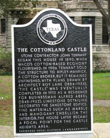 Cottonland Kalesi Waco, Teksas
