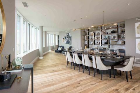 Lombard Wharf - London - penthouse - ruang makan - Harrods Estates