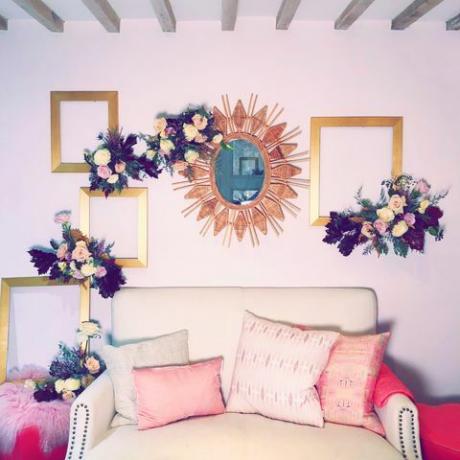 Tuba, lilla, sein, kaunistamine, elutuba, roosa, mööbel, sisekujundus, disain, taim, 