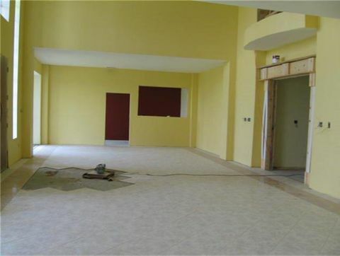 Grindys, geltona, grindys, nuosavybė, kambarys, lubos, siena, armatūra, durys, smėlio spalvos, 