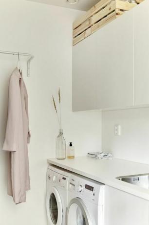 Aufbewahrungsideen für kleine Waschküchen